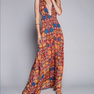 Free People "Other Days" maxi in deep cranberry